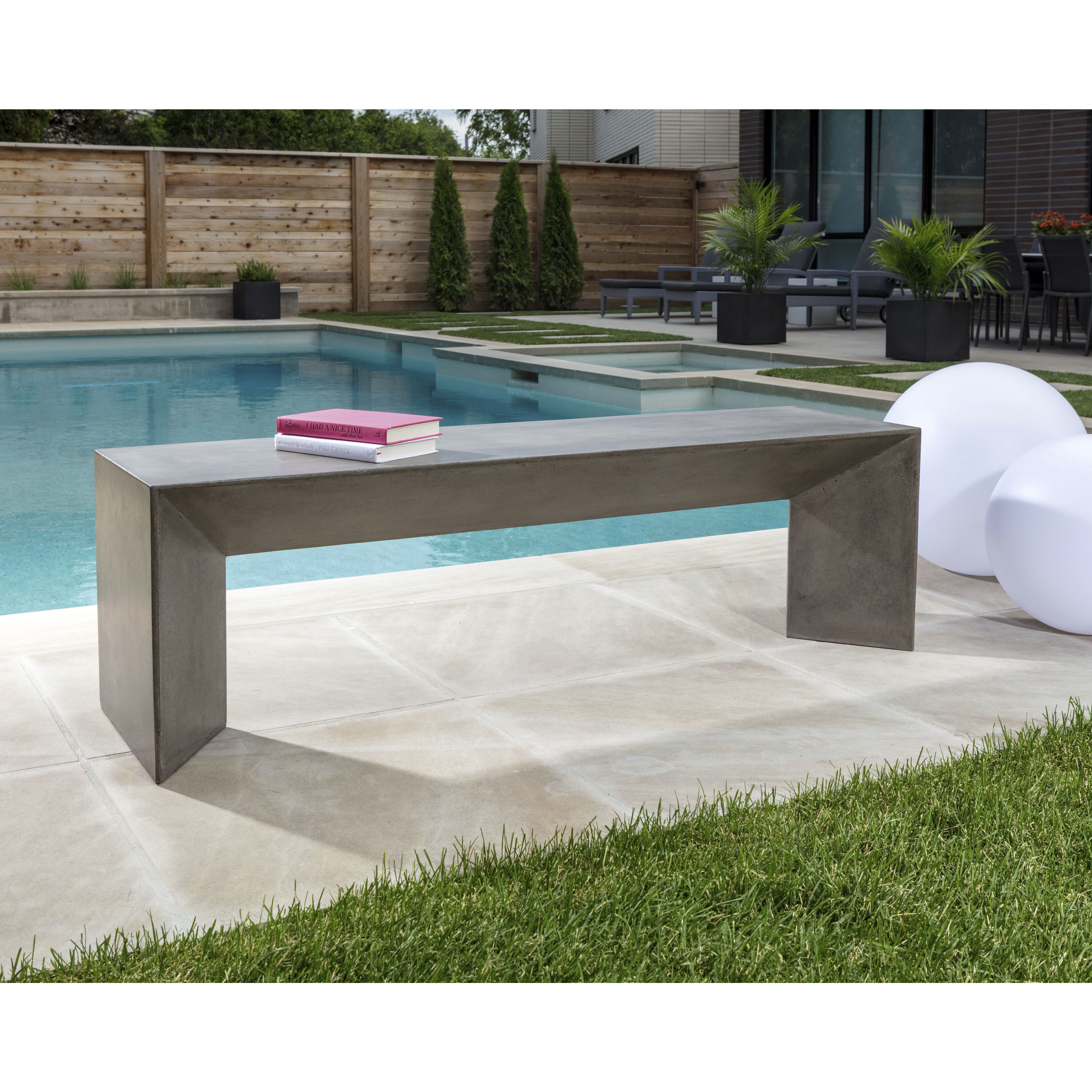 Nomad Grey Outdoor Bench